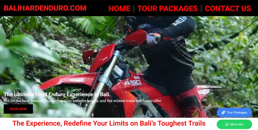 Pembuatan Website BALIHARDENDURO.COM